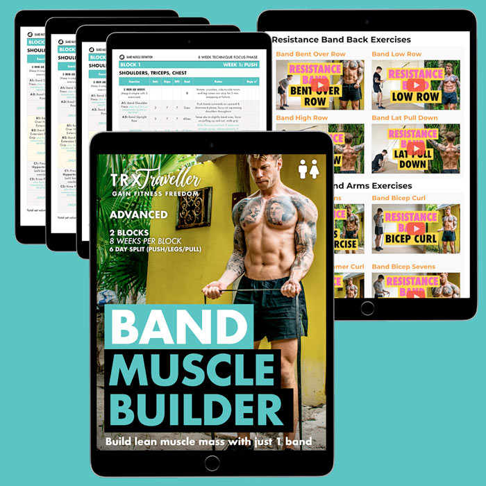 Resistance Band Muscle Builder Workout Program and exercises
